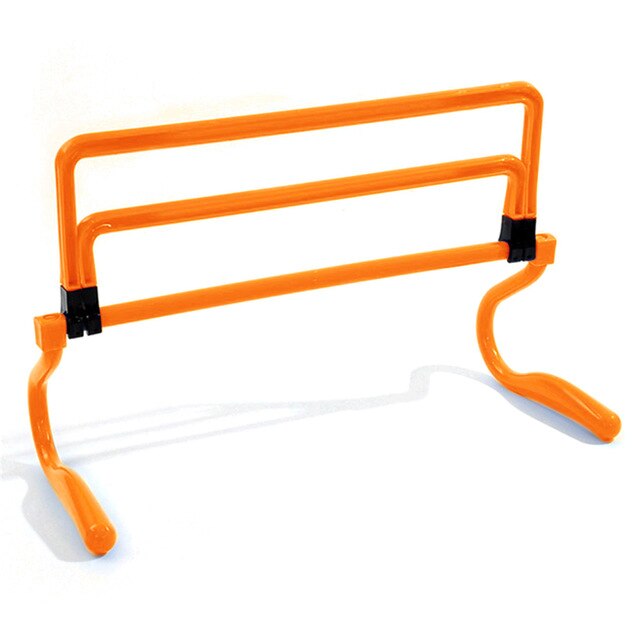 Wishome mini forhindring aftagelig børnefodboldtræningsbarriere fodboldbarriereramme til springkørende følsomt fodboldudstyr: Orange