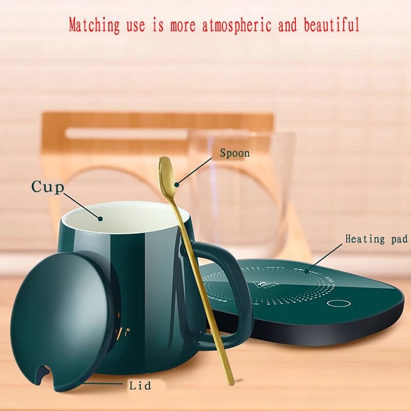 Scaldatazze USB riscaldato Pad scaldino calore bevanda tazza caffè latte temperature costanti Pad riscaldante elettrico Home Office miglior regalo