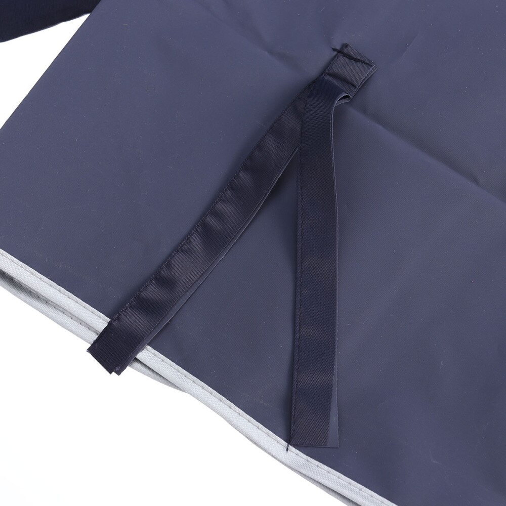 Mens Womens Cycling Bicycle Bike Raincoat Rain Cape Poncho Hooded Windproof Rain Coat Mobility Scooter Cover (Navy Blue)