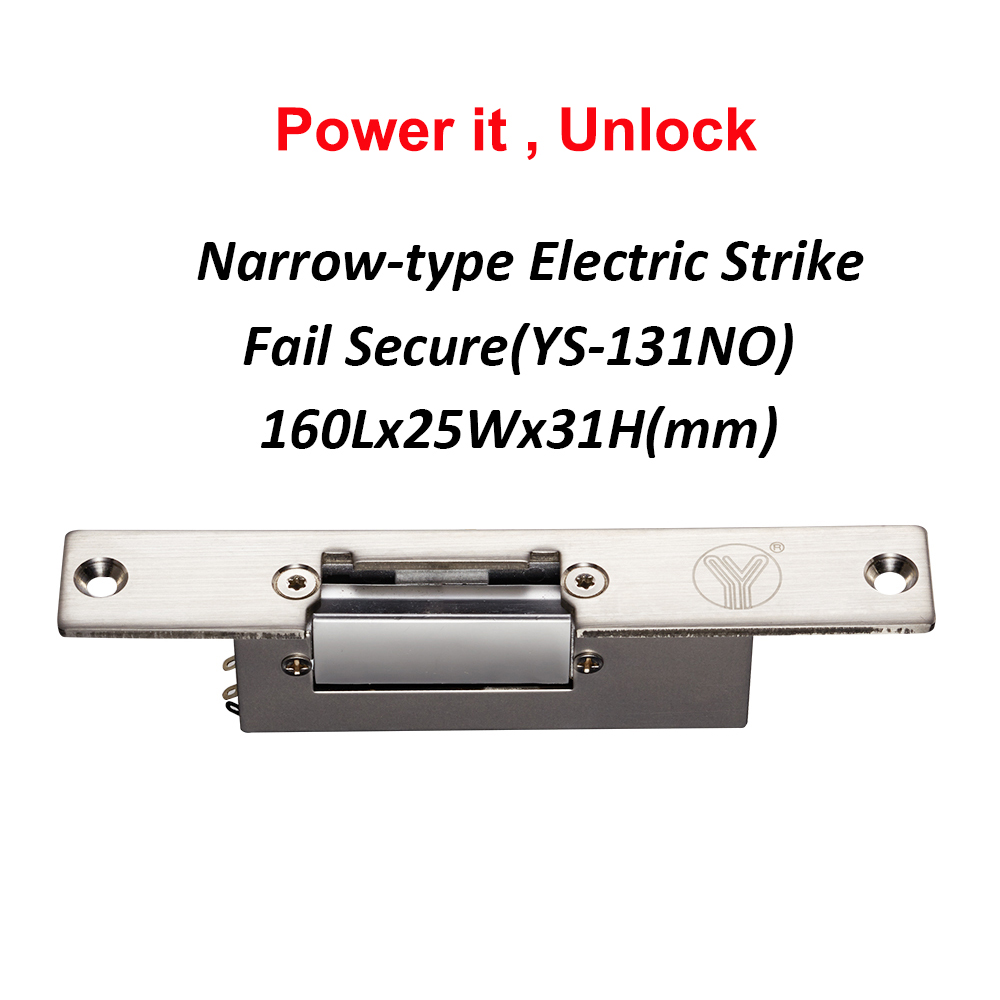 Fail Safe Fail Secure Normale Smalle Elektrische Strike Lock Voor Deur Toegangscontrole Systeem: unlock W power 131NO