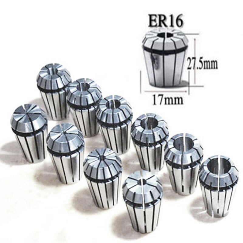 10 Stks/set Ultra Precisie ER16 1-10 Mm Spring Collet Set Voor Cnc Frezen Draaibank Tool Graveren machine