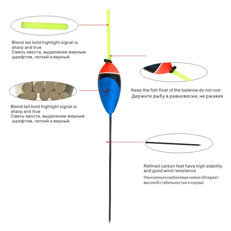 Orjd fiske flöte 2.5g 19cm flottadores pesca bobber fiske flöten fiske tillbehör tackle boj gloats fiske bobber