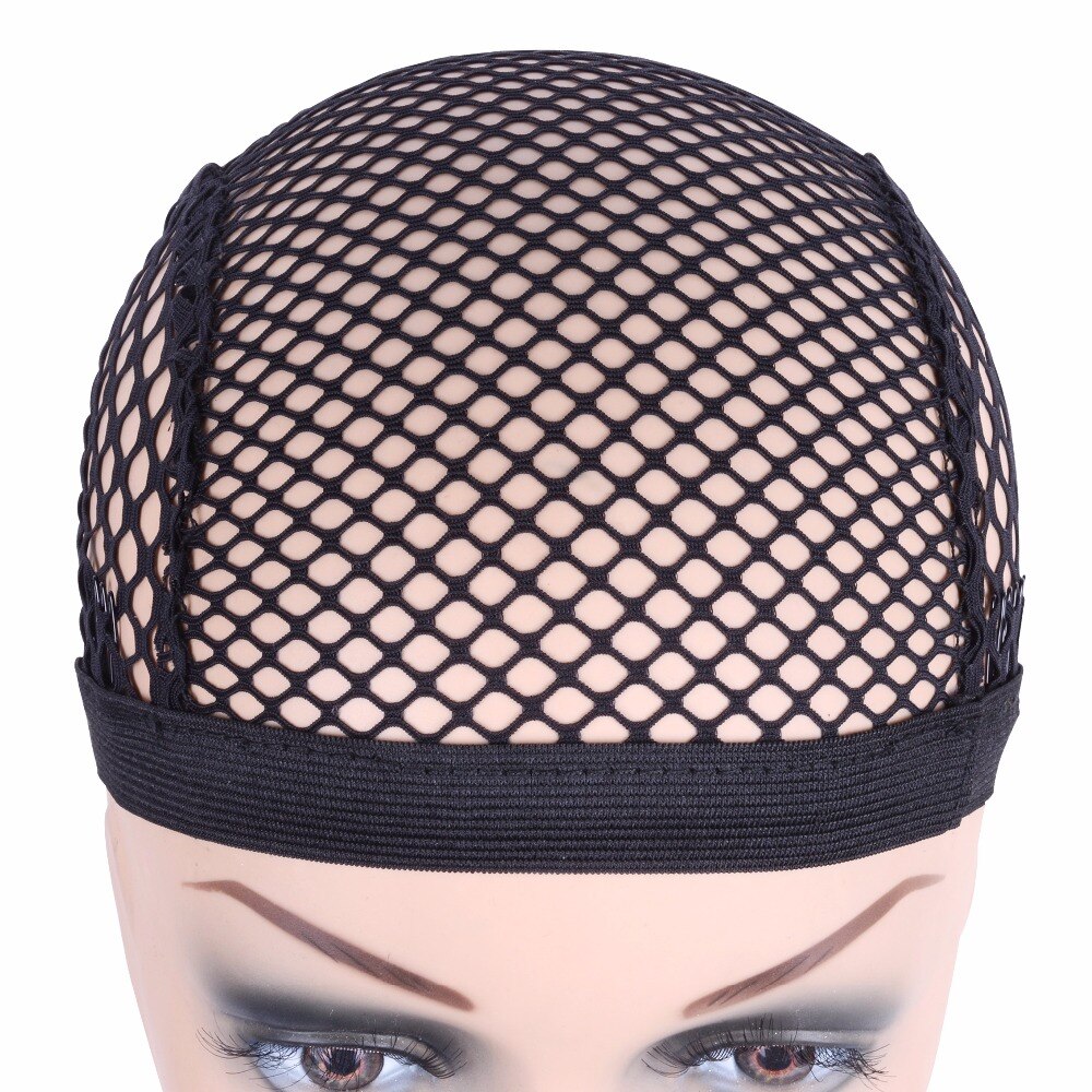 Gorros de malla para el pelo, malla tejida de buena , color negro, gorra de peluca tejida