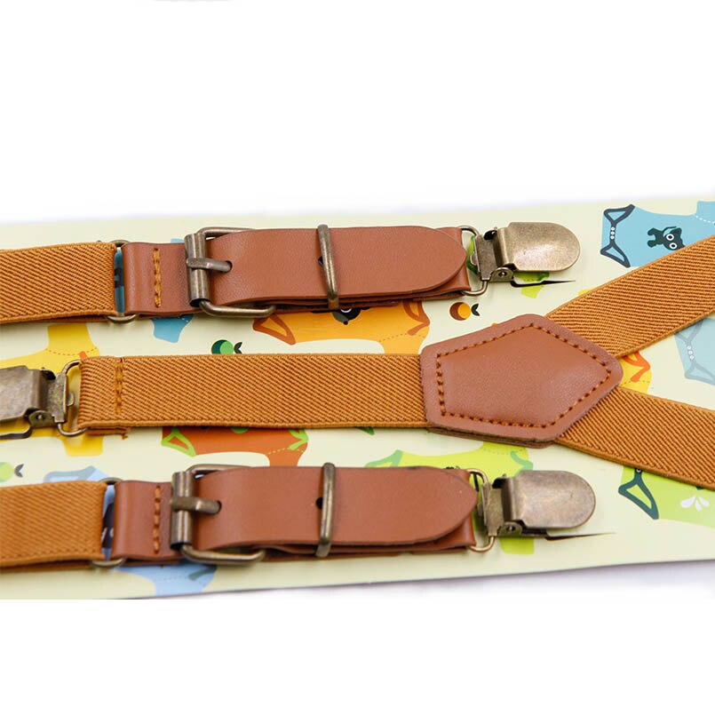 freundlicher leder hosenträger Baby hosenträger Starke 3Clips Hosen Suspensorio Gummiband größe 2.5*70cm