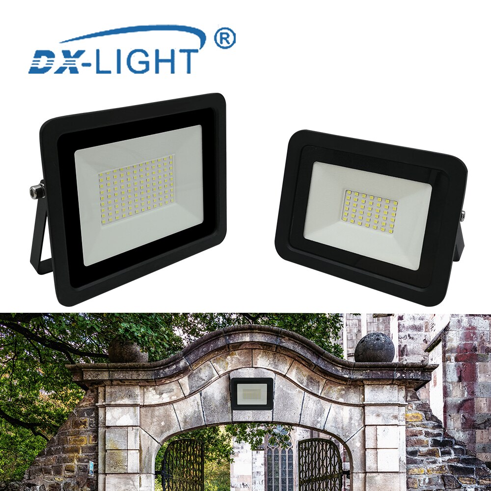 LED Floodlight 10W 20W 30W 50W 100W Ultra-thin Led Flood Light 110V/220V IP68 Waterproof Outdoor Garden Spotlight
