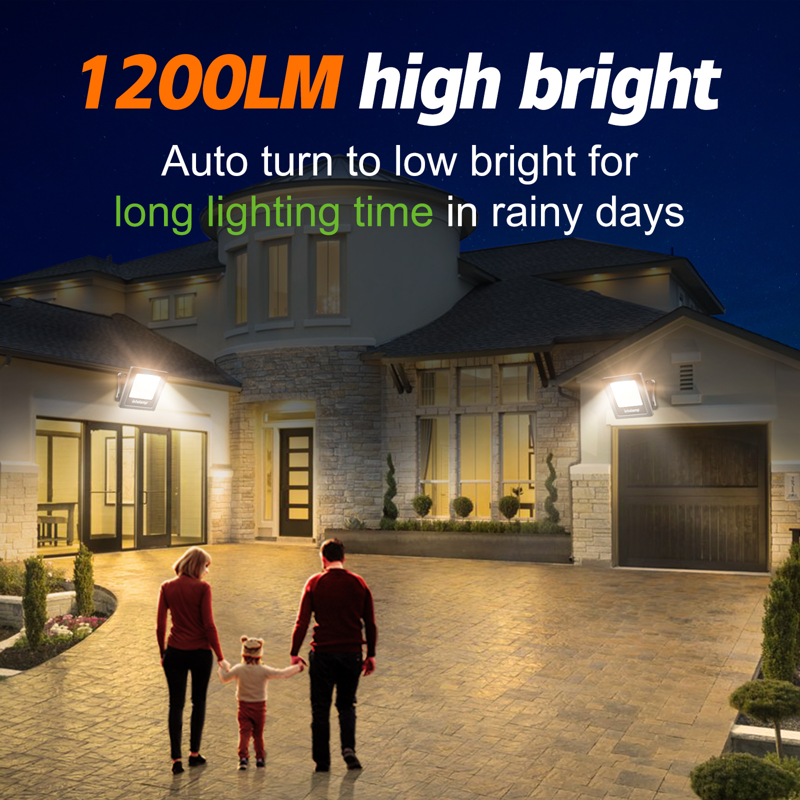 Superheldere wandlamp op zonne-energie IP65 waterdichte straatlantaarn op zonne-energie (warm) voor veel buitenscènes