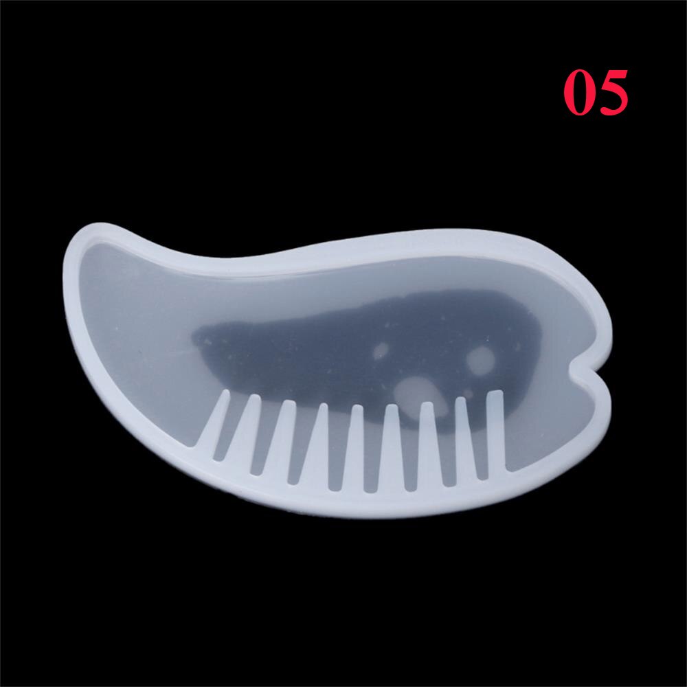 Moldes de resina epoxi de molde de Peine de silicona transparente 3D para DIY, herramientas de fabricación de joyas, suministros de artesanía a mano: 5