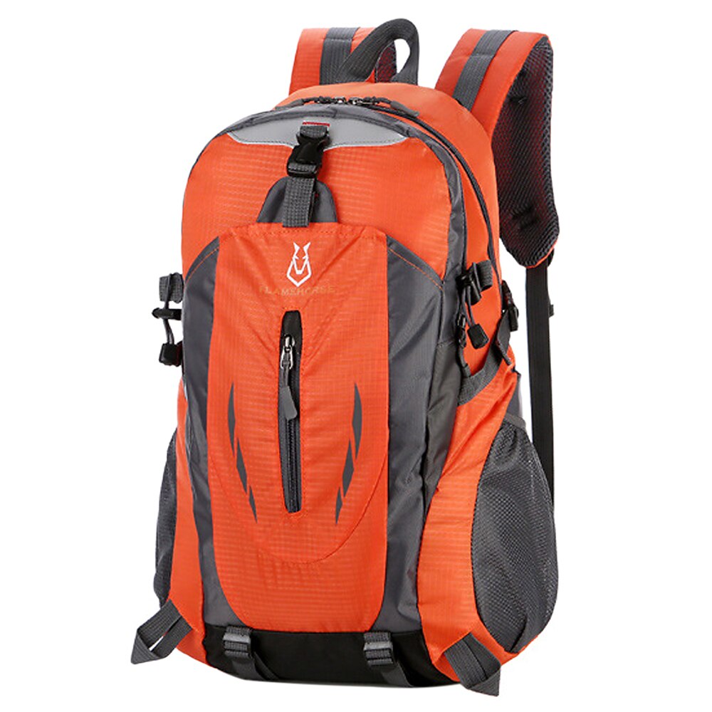 Cykel skuldre taske 40l store kapacitet vandtæt bjergbestigning rygsæk udendørs åndbar skuldertaske til mænd og kvinder: Orange