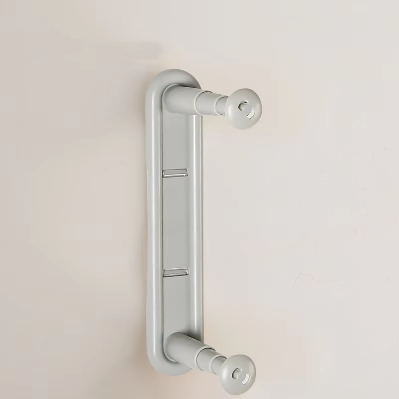 Estante de almacenamiento para colgar ropa escalable sin perforar agujeros | Colgador de ropa montado en la pared que ahorra espacio, almacenamiento autoadhesivo: Rojo