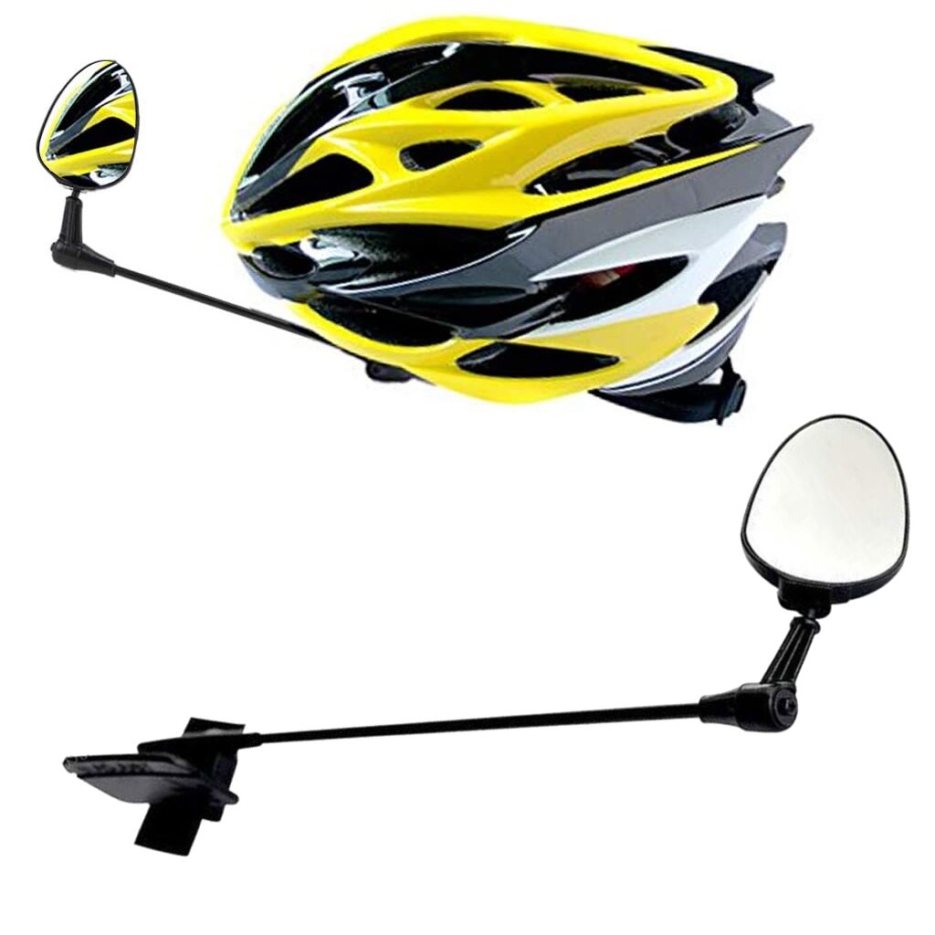 Rotatable Bike Rear View Helmet Mirror Safety Cycling Adjustable Rearview Mirror