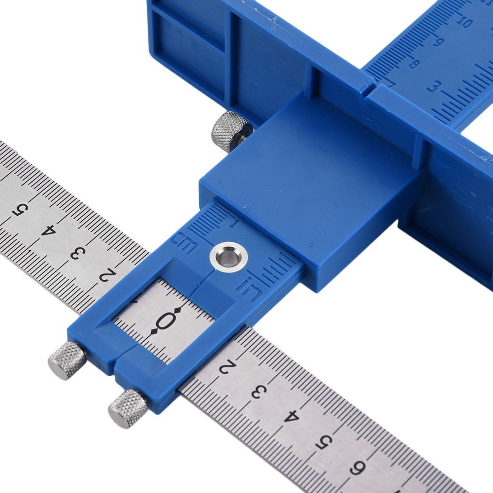 Woodworking Joinery Hand Tool Multi-Function Drill Punch Locator Adjustable Drilling Dowelling Hole Saw Locator