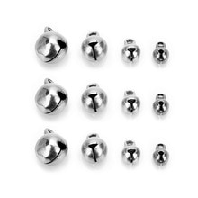 Sauvoo 30 stks/partij Rvs Jingle Bells 5mm 6mm 8mm 10mm End Charms Bead voor Armbanden kerst Ambachten Sieraden Decration