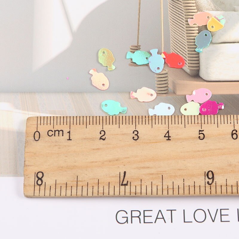 10g/bag 5*7mm Colorful Fish Sequins DIY Slime Material Sequins Fittings for Needlework Craft Costume Jewelery 720pcs