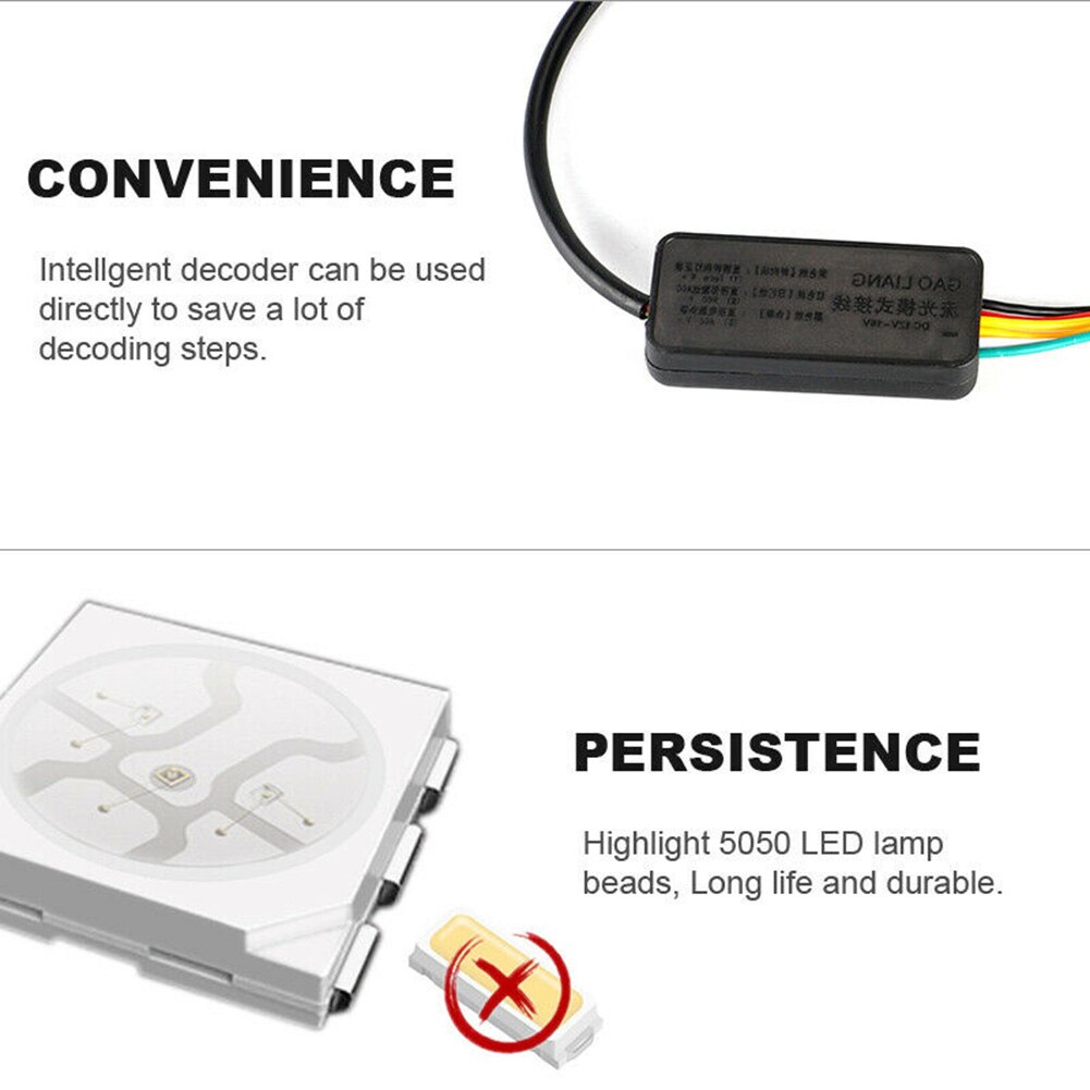 40" Car LED Rear 3rd Brake Strip DRL Driving Warning Light Turn Signal Universal High Materials