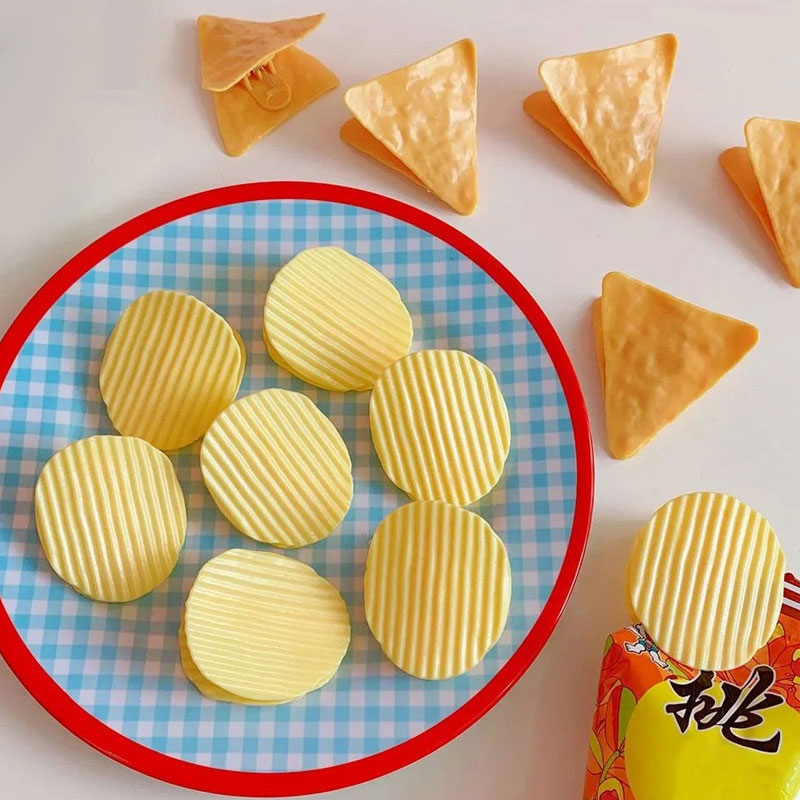 Food Sealing Clips Storage Potato Chips Clamps Snacks Gadgets Kitchen Cooked Food Preserving Clips Invoice Organizer