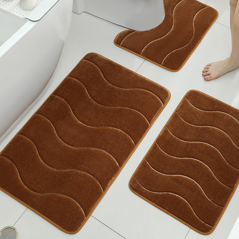 Prysznic z wzorem fal, mały dywanik, umywalka, chłonna podkładka strąk stopy, wycieraczka robić łazienki, nowoczesna mata dekoracyjna robić domu.: czarny