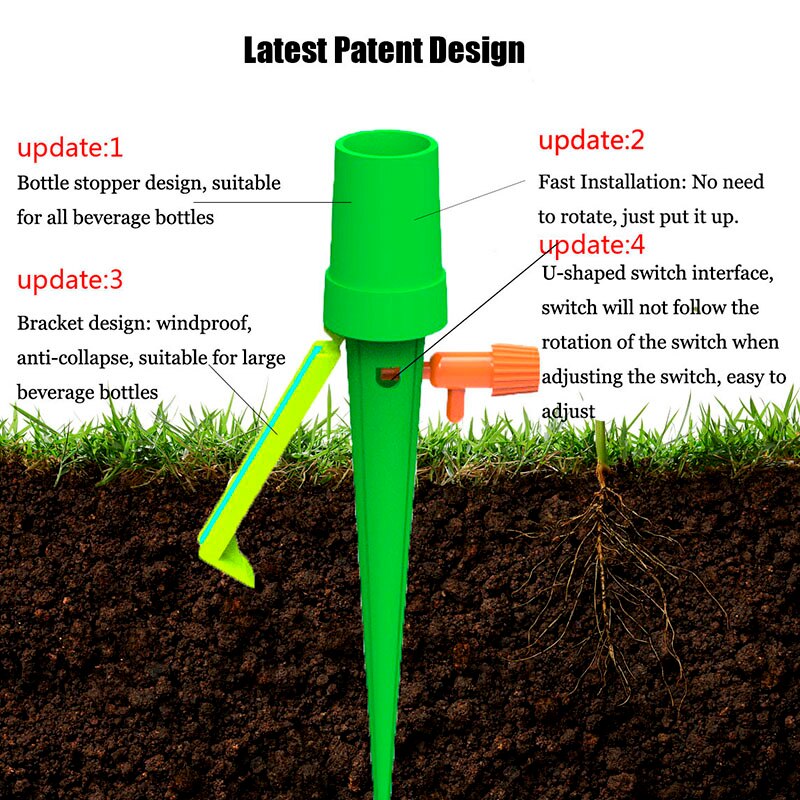 Sistema de riego por goteo automático con punta de riego, para plantas, flores, botellas, 2-12 Uds.