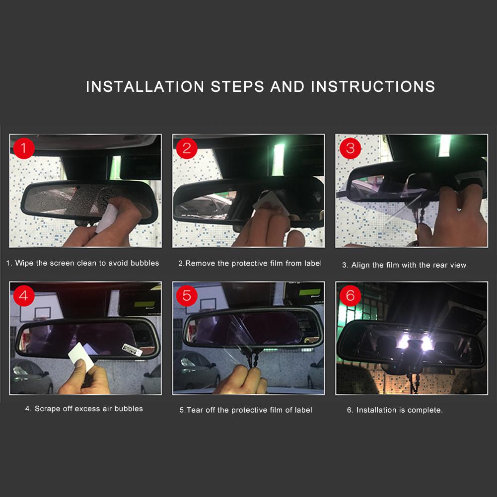 1pc universal bil interiör bakifrån antireflexfilm bländande backspegel skyddande klistermärke auto styling delar