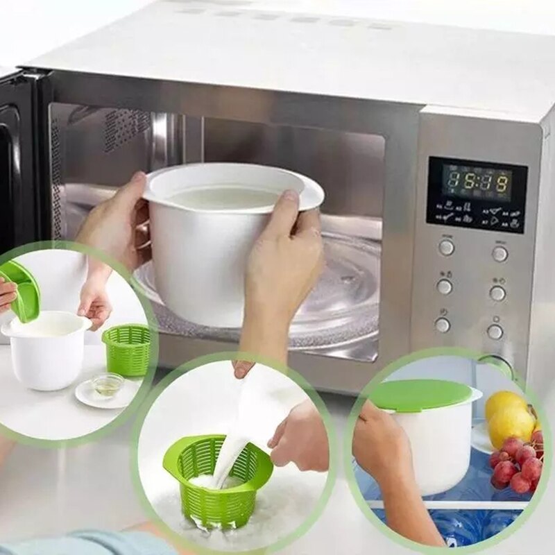 Homemade Cheese Maker Press Mold Kit Cheese Making Machine Set Soy Pressing Mould Box Kitchen DIY Plastic Homemade Cheese Maker