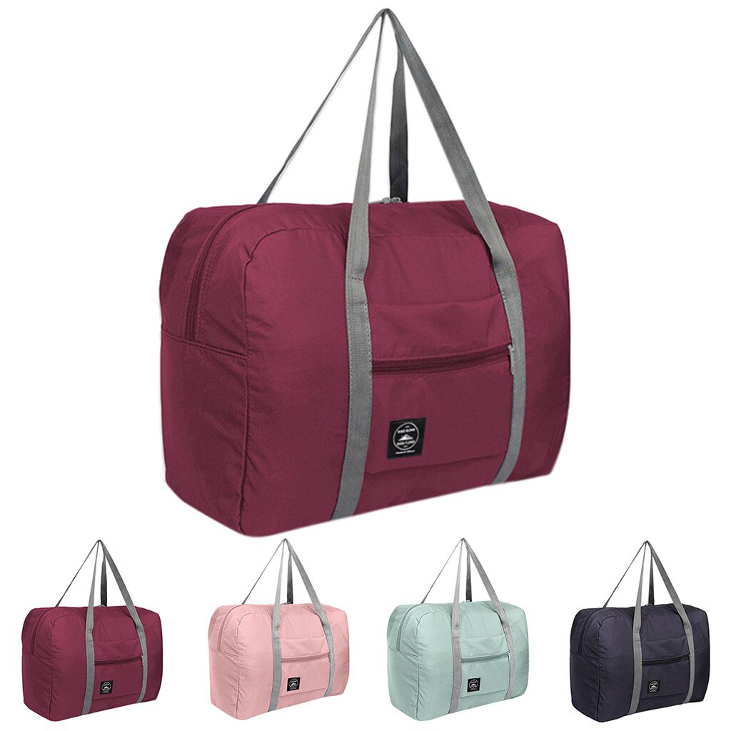 Wasserdichte Reisetaschen Frauen Nylon Große Kapazität Klapp Duffle Tasche Organizer Verpackung Tragen auf Gepäck Tasche Wochenende Tasche