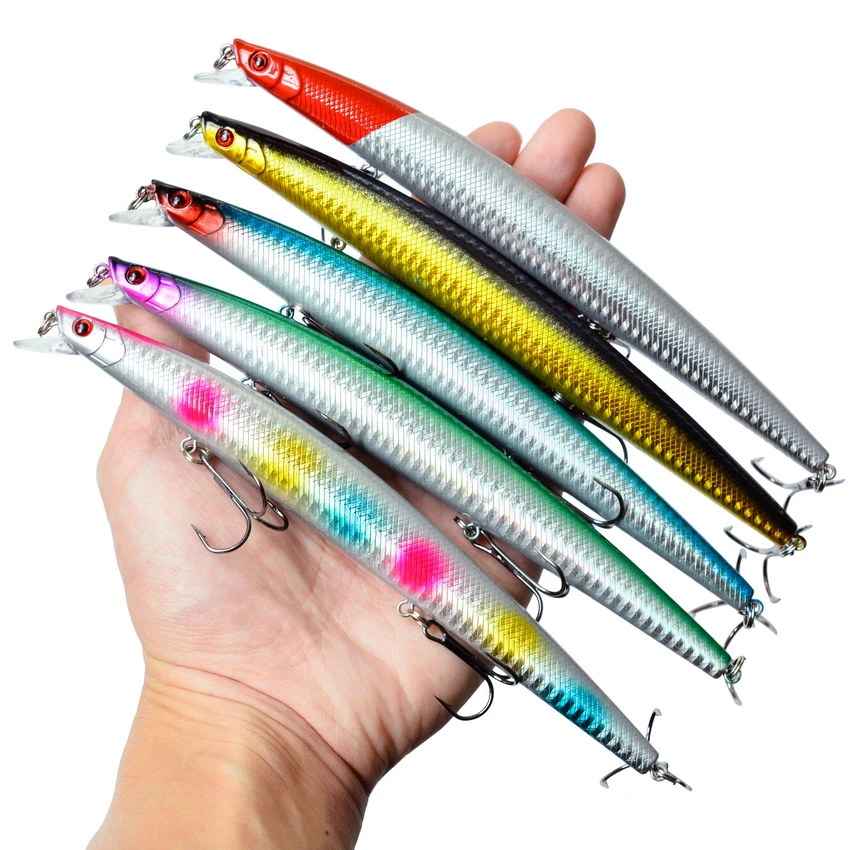 1Pcs Bass Big Wobbler Fishing Lure Minnow Mixed Model Artificial Hard Bait 18cm 24g Floating Water Sea Trolling Wobbler