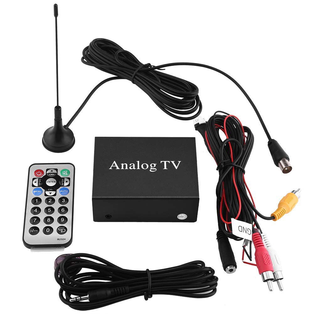 Portable Car Special Analog TV Set-top DVD Box Receiver with Remote Control TV-Tuners Car Electronics Accessories