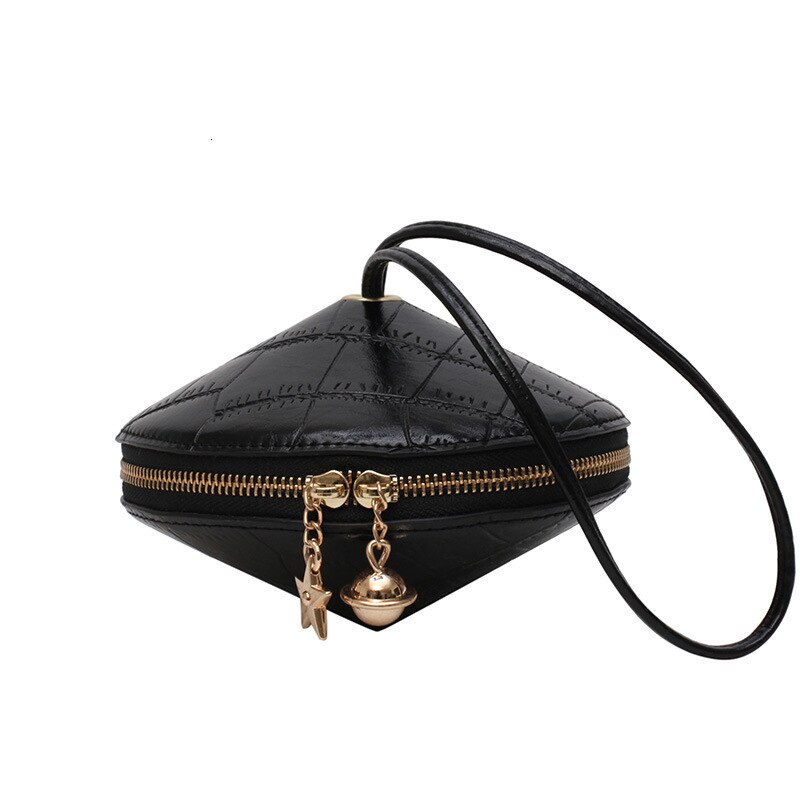 tasche Ma'am luxus Persönlichkeit handtasche Trend Westlichen stil Textur Messenger Kleinen Kreis Paket PU frauen taschen: Blacklattice