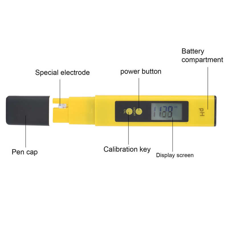 PH02S High Definition PH Tester Digital Water Testing Meter 0.00-14.00pH