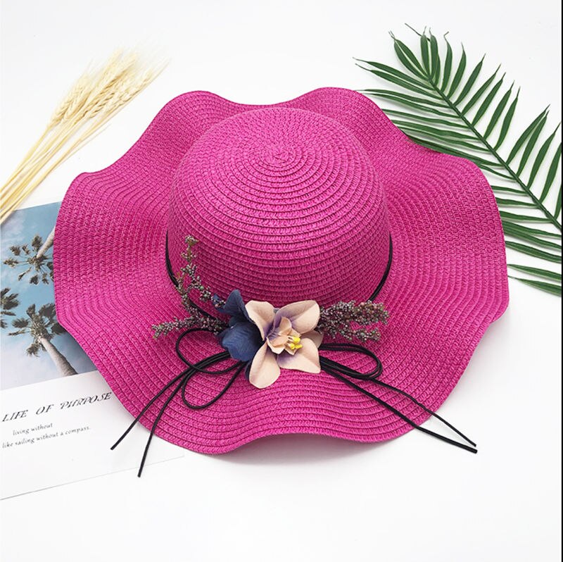 Floppy Opvouwbare Dames Vrouwen Stro Strand Zon Zomer Hoed Beige One Size Breed Reizen Zonnehoed Vrouwen Strand caps Strik: Grijs