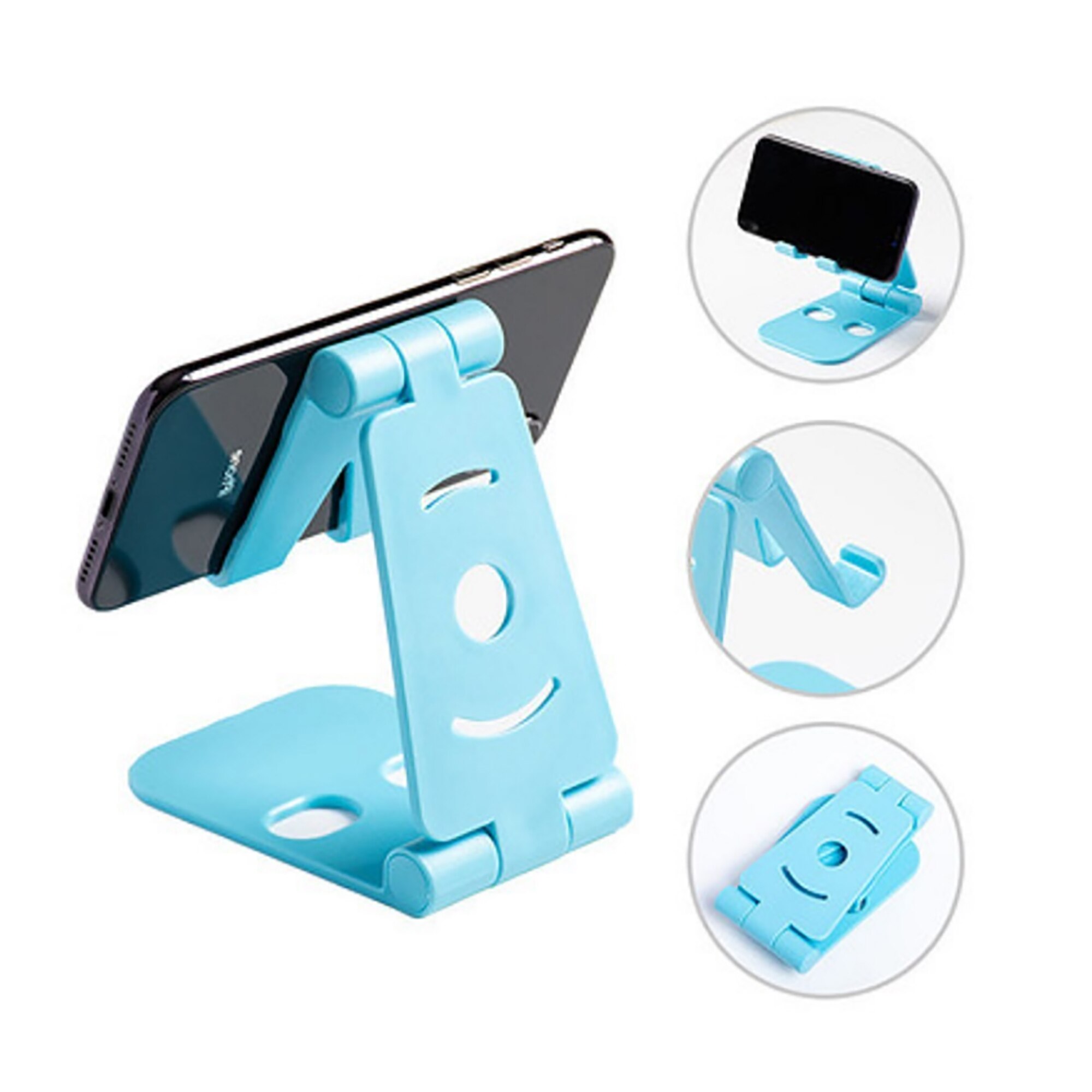 Stort skrivebord iphone-stativ for å se på film justerbart telefonstativ enkelt å justere veldig stramt bretter ut skjermholderen for samsung  s10: Blå