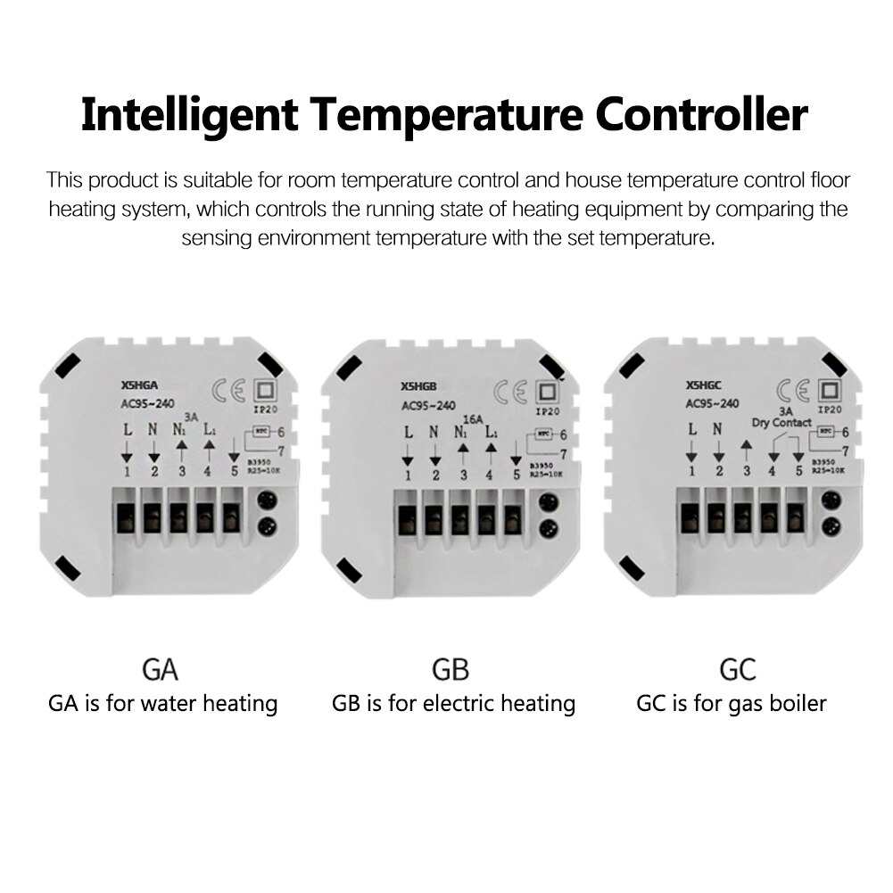 Intelligent Temperature Controller Thermostat Touching Screen Intelligent Temperature Control Switch Temperature Control Tool