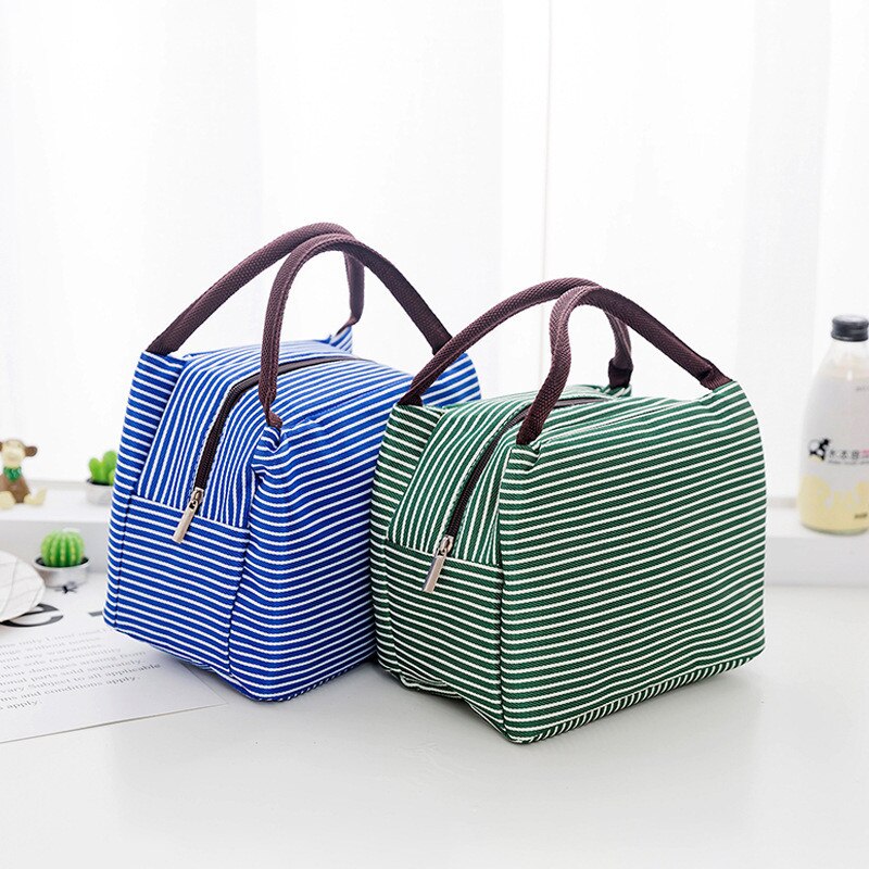 Waterproof Stripe Portable Insulation Bag Insulation Oxford cloth Food Picnic Bag Family Ice Pack Cooler caseNB204