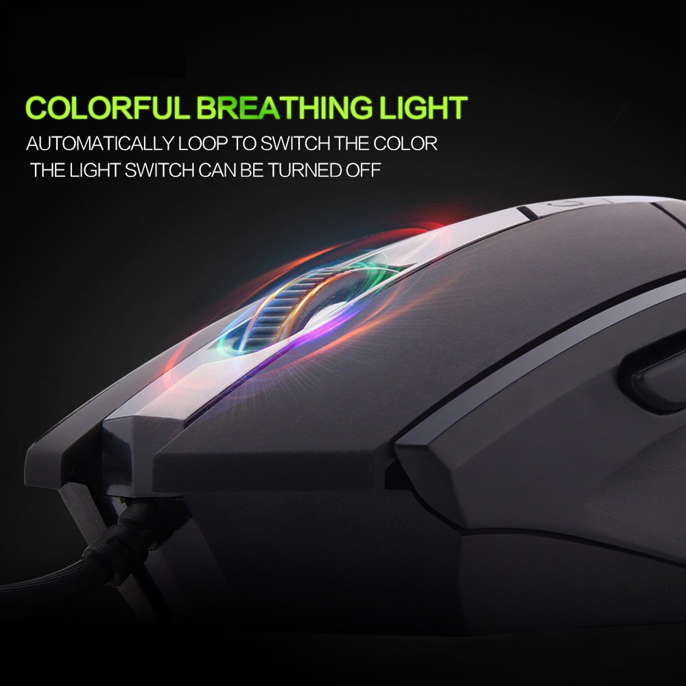 Gaming Mouse High Performance 5 levels Chroma RGB Backlit 4000 DPI Adjustable Ergonomic Mice