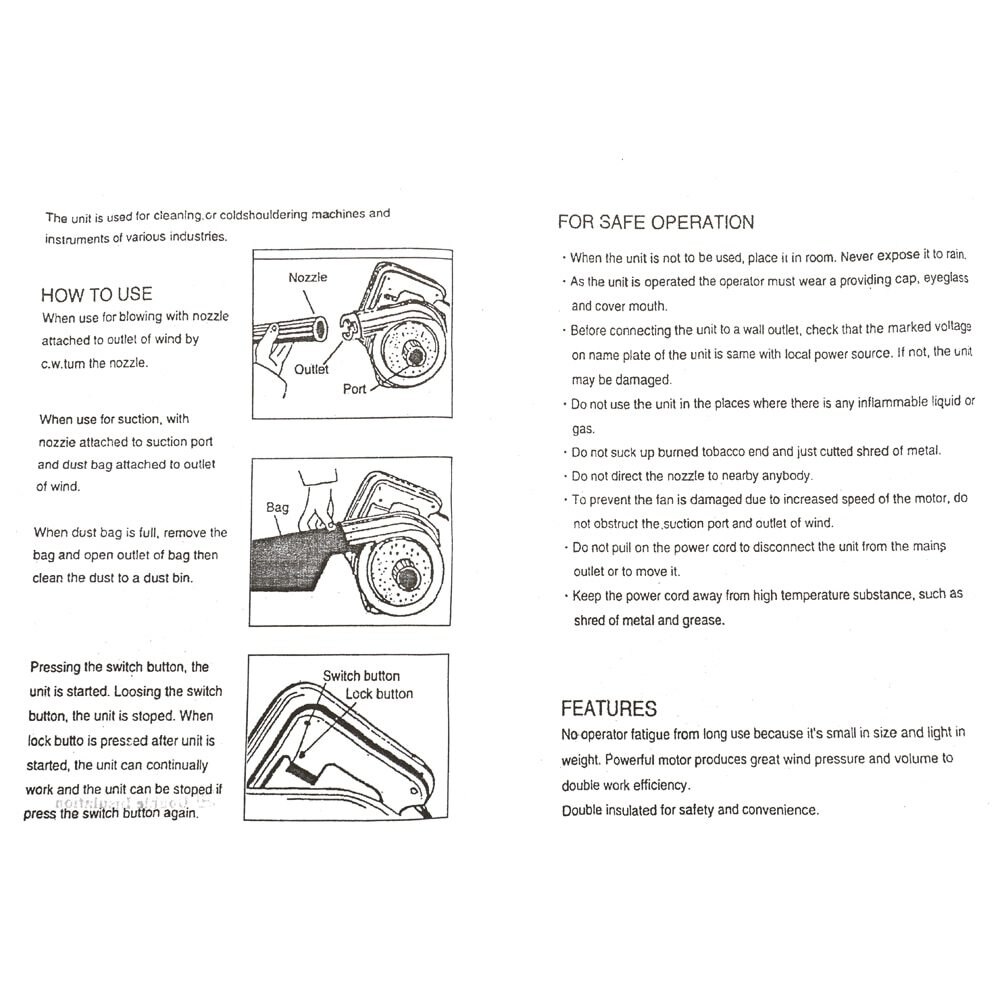 EU Plug 750W High Power Electric Air Blower Garden Leaf Blower Computer Keyboard Dust Remover Multi-function Fan Vacuum Cleaner