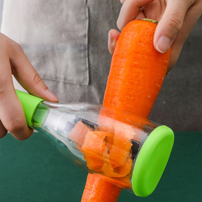 1pcs Storable Fruit Vegetable Peeler Tool With Non-slip Handle Manual Vegetable Slicer Carrot Potato Peeler Kitchen Accessories
