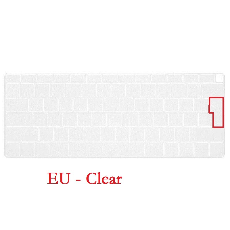 Zachte Eu Ons Voor Macbook Air 13 A1932 Toetsenbord Cover Russische Taal Silicon Voor Macbook Air 13 Toetsenbord cover: A1932 EU Clear