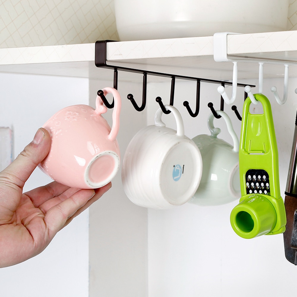 Kitchen bathroom storage rack storage rack multi-function cabinet hook shelf towel chest cup drain rack WF802416