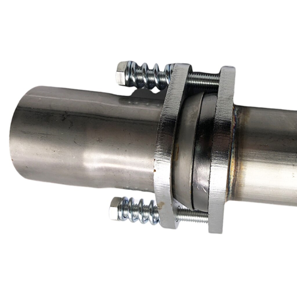 3" OD ID Stainless Steel Exhaust Spherical Joint Spring Flange 2 Bolts