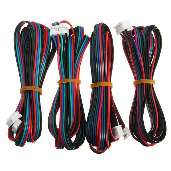 FLSUN 4PCS 1M 4Pin Nema 17 Stepper Motor Cable Compatible With MKS Series 3D Printer Parts For 3D Printer