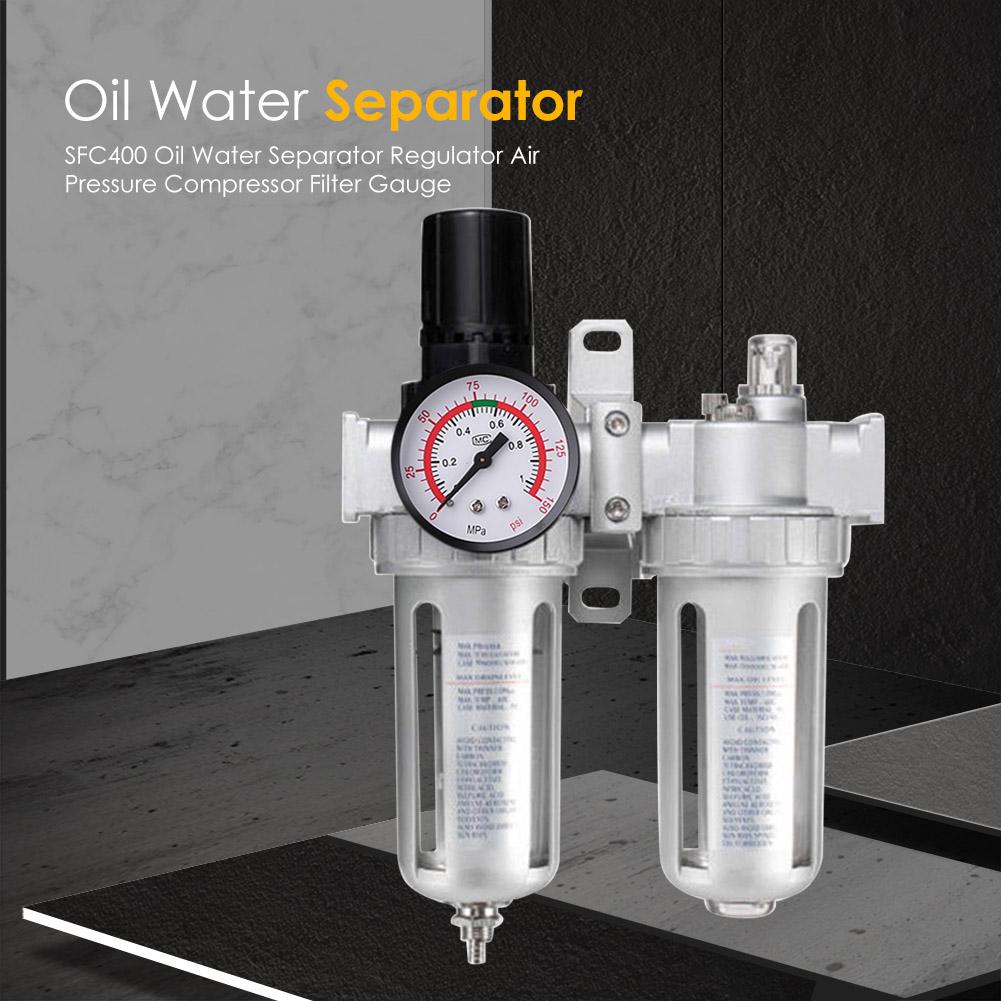Sfc 400 luftkompressor olie vandfilter lufttryk kompressor filtermåler fælde til kontrol større højpræcision pneumatisk værktøj