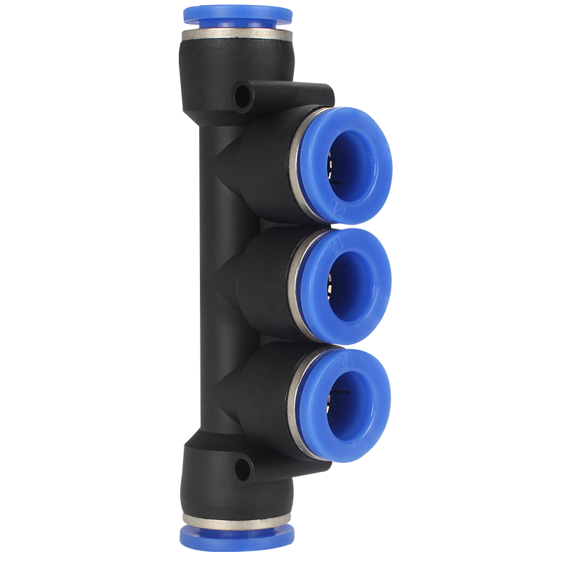 10PCS Pneumatic fittings PZA/PK/ water pipes and pipe connectors direct thrust 4-16mm plastic hose quick couplings Tee air valve