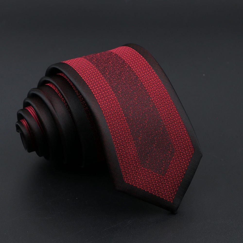 Corbata Jacquard roja y gris a la , 6cm, cuadros florales, retazos de poliéster, corbata ajustada para y negocios, traje, camisa, accesorio de