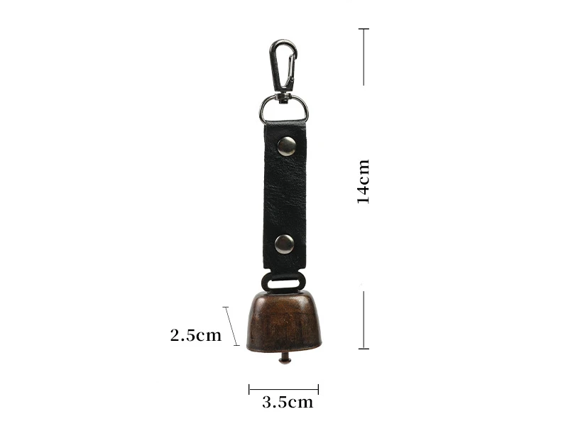 Outdoor Escape Bear Camping Sfeer Windgong Hanger Sleutelhanger Accessoires Wandelen Herinnering Bel Huisdier Hanger Bel 1PC: Black