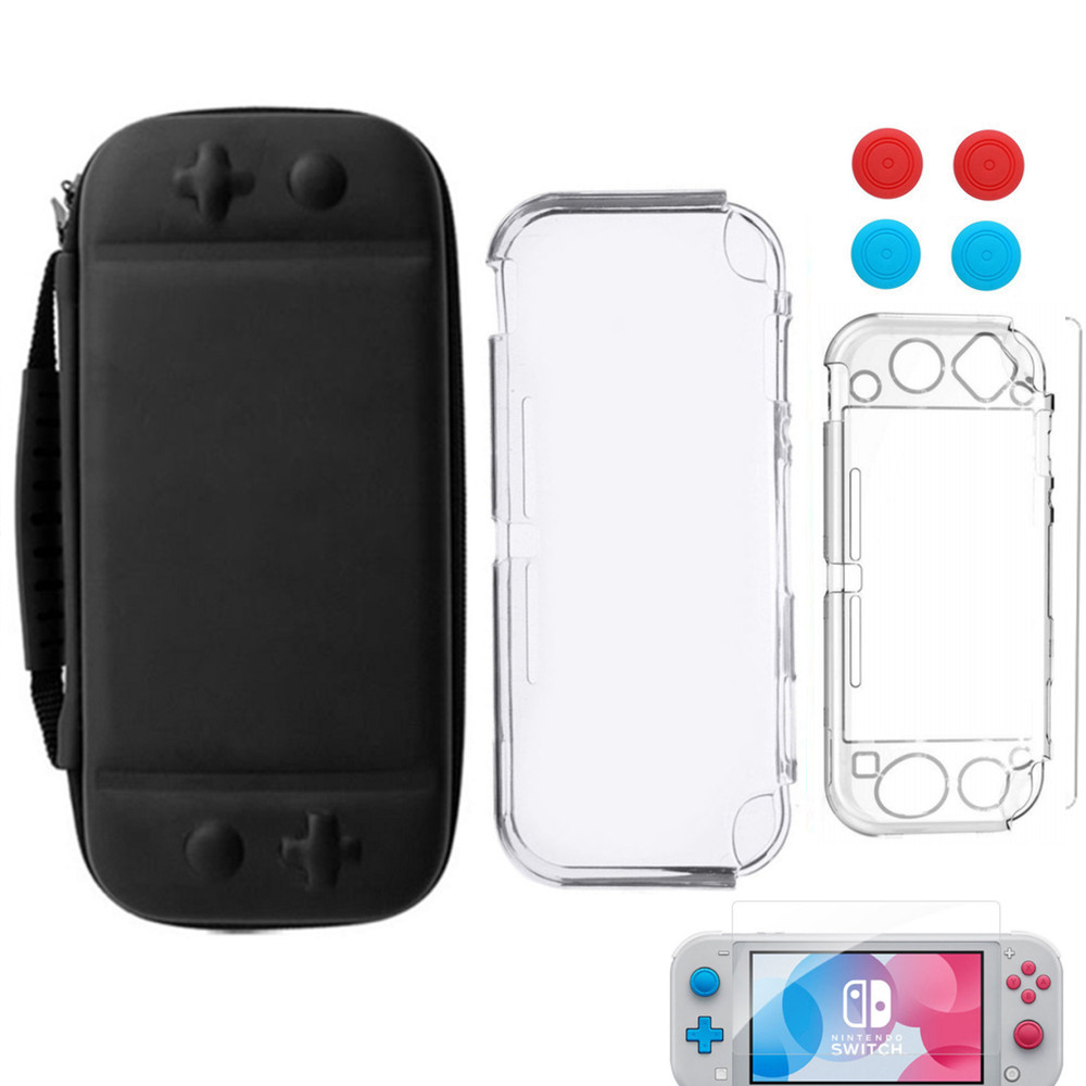 6 in 1 Set nuovo per nintendo Switch Lite custodia protettiva custodia protettiva custodia in vetro pellicola per Switch Lite Console custodie per il trasporto: PACK D