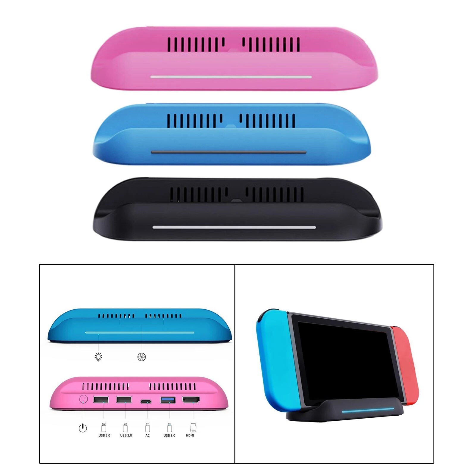 Portable Dock Station USB 3.0 2.0 Replacement Switch Host Charger Dock Video Conversion Switch Dock for Nintendo Switch Host