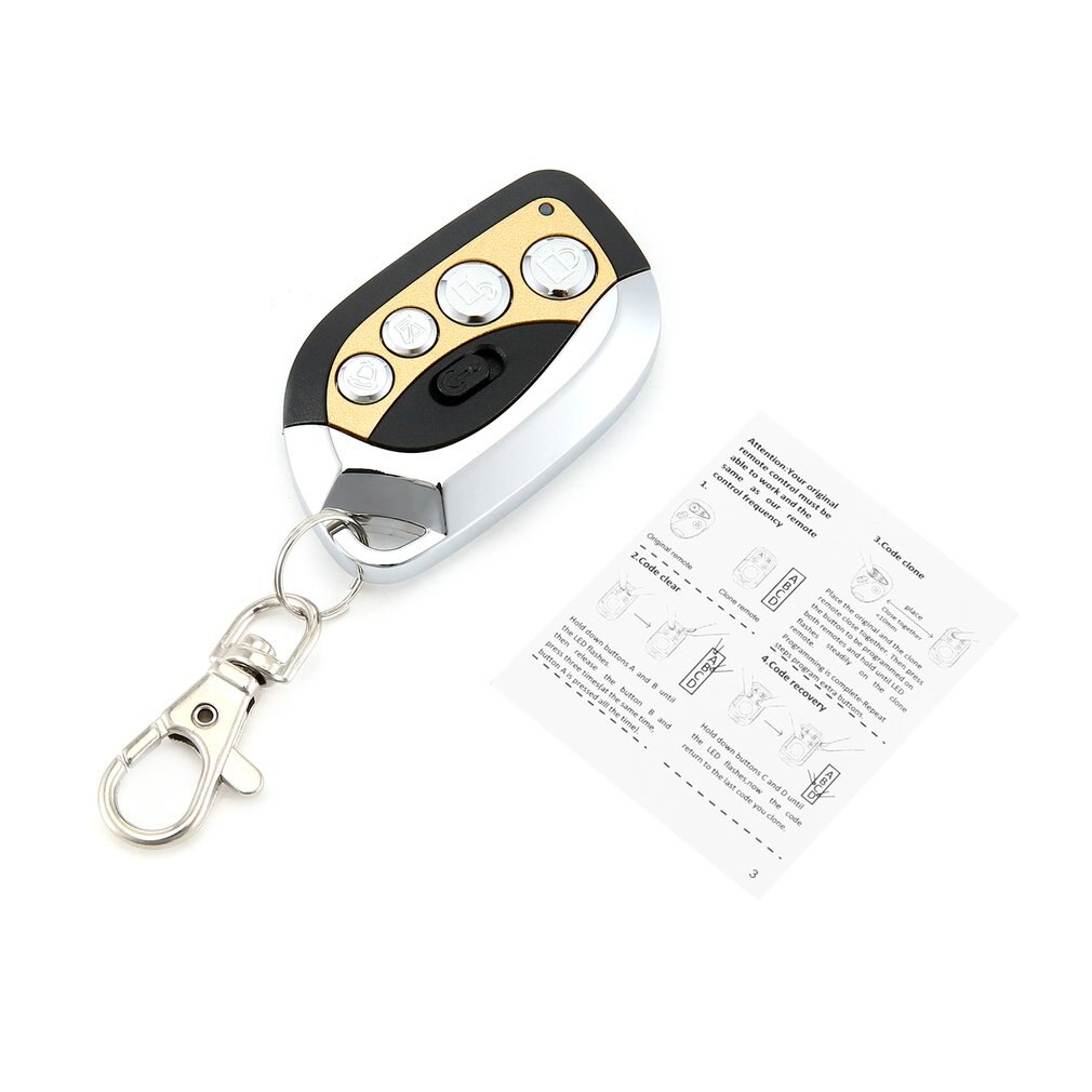 517DK wireless door remote control 433mhz controller electric remote garage gate control key 4 key door controller: White