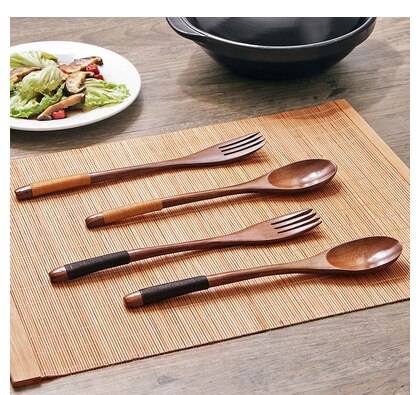 Houten lepel met lange steel, huishoudelijk servies, houten lepel, minilepel, keukengereedschap
