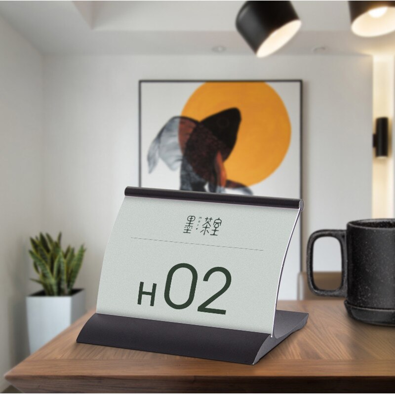 120*106mm Marketing Poster Sign Holders Small Name Plate Photo Ads Frame Place Card Holder Tag Pricing Display Stand