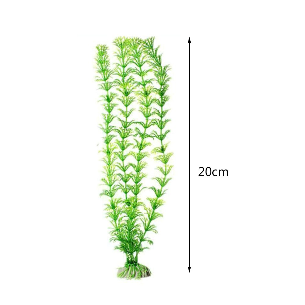 1x akvarium akvarium grønn plast planter gress dekor ornament høy plante zx