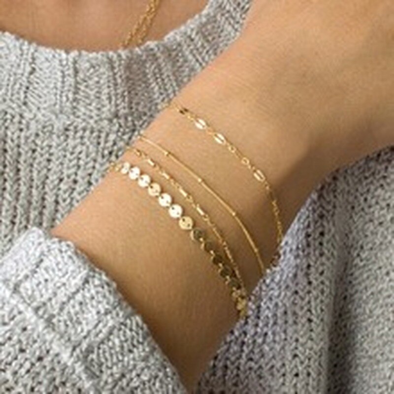 HebeDeer Bracelet Bracelets Women Artificial Pearl Tassel Yellow Gold Color Jewelry Trendy Stainless Pulseras